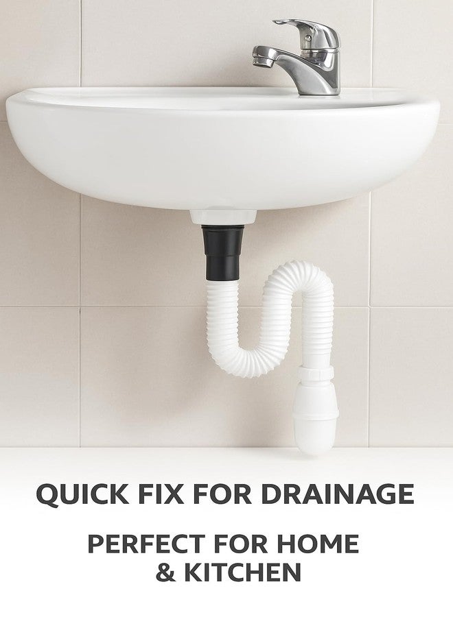 SBD Flexible PVC Waste Pipe | PVC Waste Pipe for Bathroom Wash Basin and Kitchen Sink | Drain Pipe | Drain Hose for Wash Basin | Outlet Tube for Kitchen Sink, Black (1) - Image 4